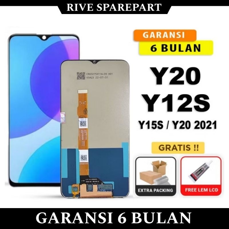 LCD VIVO Y12S Y20 Y15S Y20 2027 Y20 2021 V2043 FULLSET TOUCHSCREEN ORIGINAL