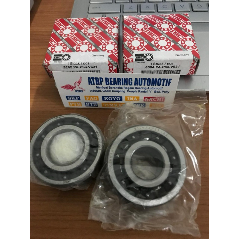 BEARING KRUK AS MOTOR YAMAHA JUPITER Z RX KING RXZ RXS VEGA R  6205 PAP63 6304 PAP63 IBC GERMANY
