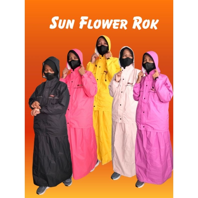 Jas Hujan Sunflower Rok uk m l xl