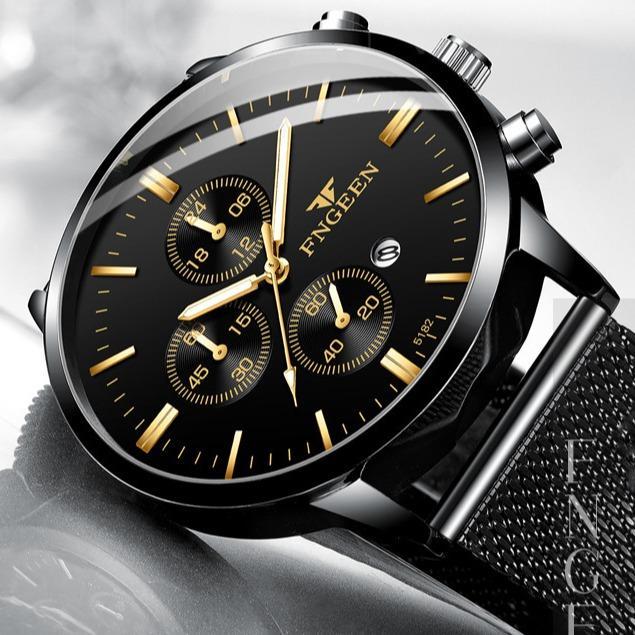 Jam Tangan Pria Asli Tahan Air Dial Tipis Premium Original Analog Fngeen New Mode Terbaru Minimalis 