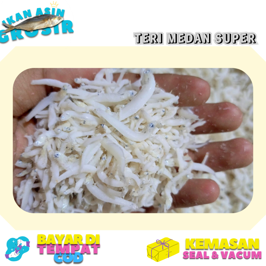 

Grosir Ikan Asin Teri Medan Super 500 gram