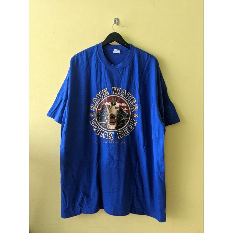 (Kaos Art) Vintage Piton Lager Beer "Save Water, Drink Beer" Sham's 1999s