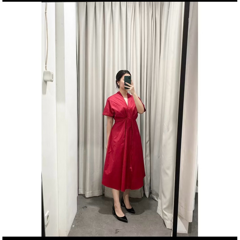 preloved pafon giko dress red