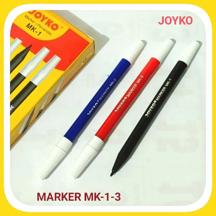 

ACCS Joyko Paper Marker Spidol Kertas Hitam Biru Merah Kecil Penanda Pen