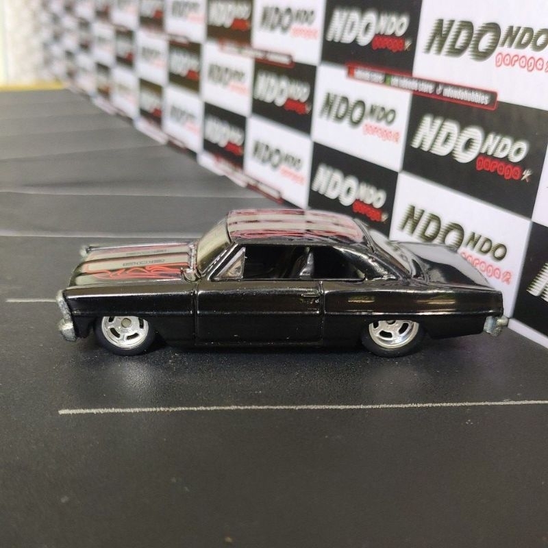 Hot Wheels '66 Chevy Nova Black 2nd Loose - 2010 Hot Wheels Garage Phil's Riehlman