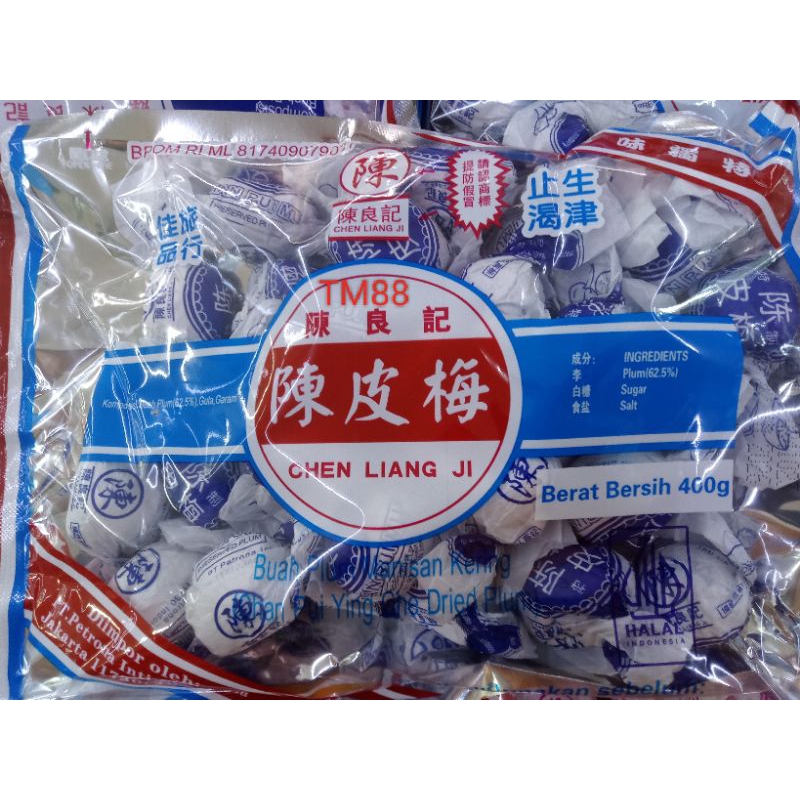 

BUAH PLUM MANISAN KERING CHEN LIANG JI/CHAN PUI YING CHE DRIED PLUM