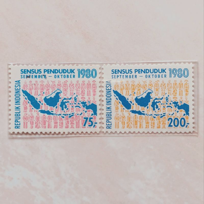 

(AB) Perangko Indonesia 1980 Sensus Penduduk Set Lengkap 2 pcs Mint