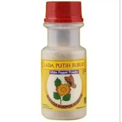 

Lada Putih Bubuk Boenga Koepoe Koepoe 85gr