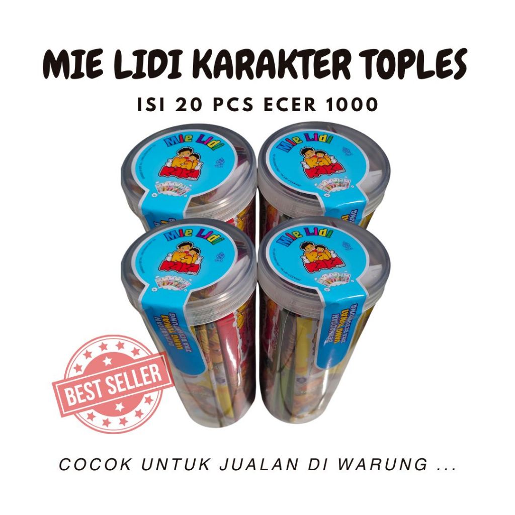 

Mie Lidi Karakter RAIRAKA TOPLES Isi 20 PCS Ecer 1000 || VIRAL || MURAH || HARGA GROSIR !!!