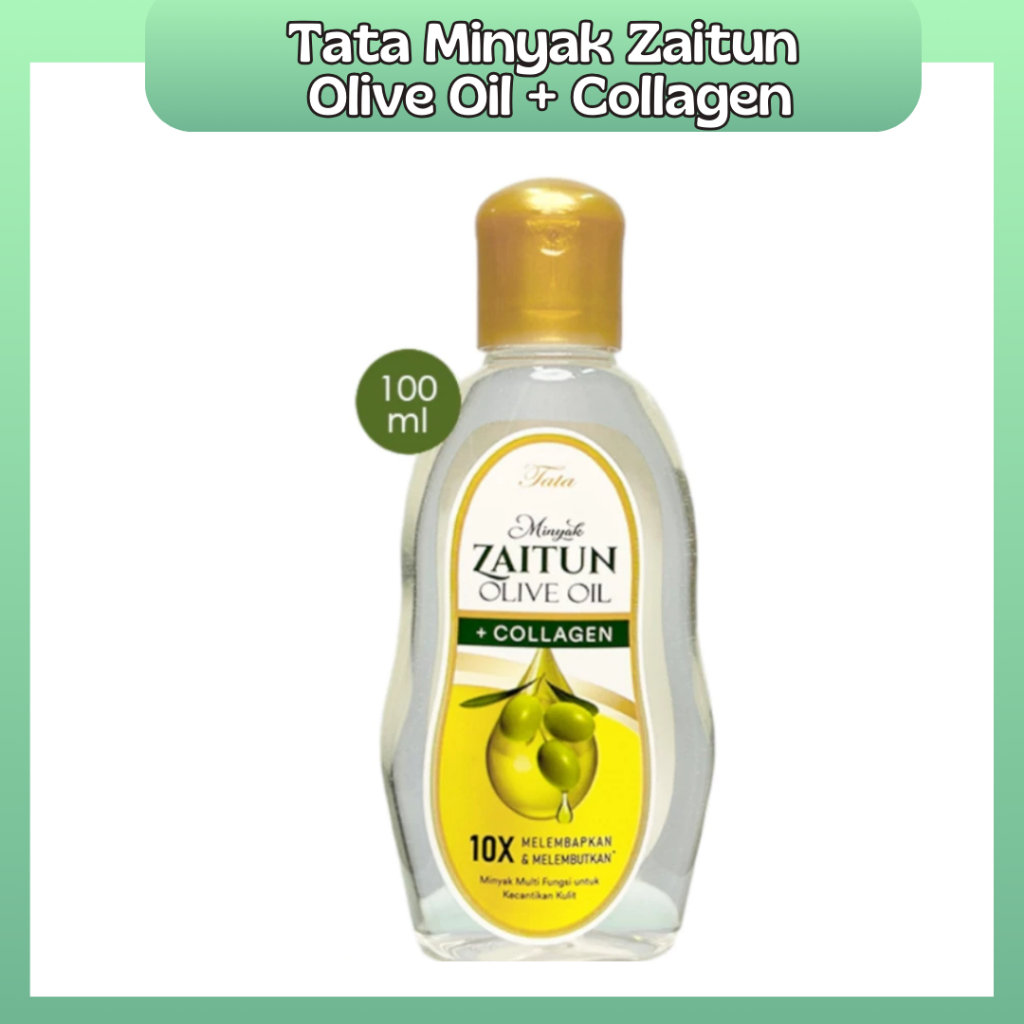 Tata Minyak Zaitun Olive Oil + Collagen 54ml & 100ml/Minyak Pijat Tubuh