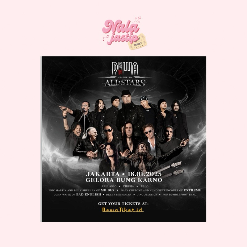 Tiket dewa19 ft all stars 2.0 in GBK 2025 | Presale 2 cat 2 dewa 19