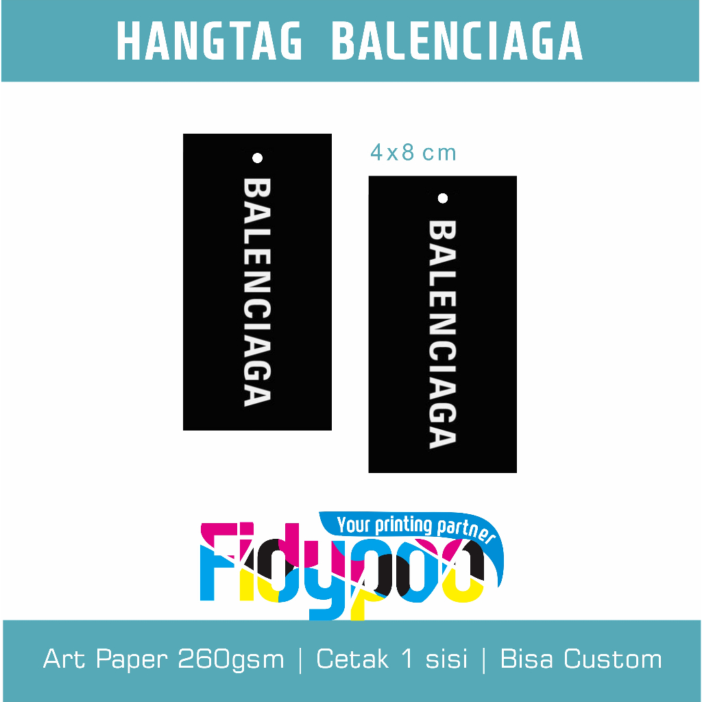 

HANGTAG Balenciaga hitam // Hangtag tas // Hangtag kaos // Hangtag baju