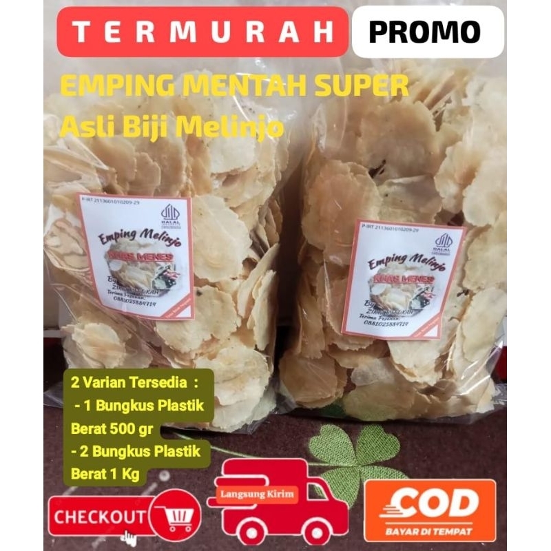 

1Kg Emping Melinjo Khas Menes Super/Asli Biji Melinjo