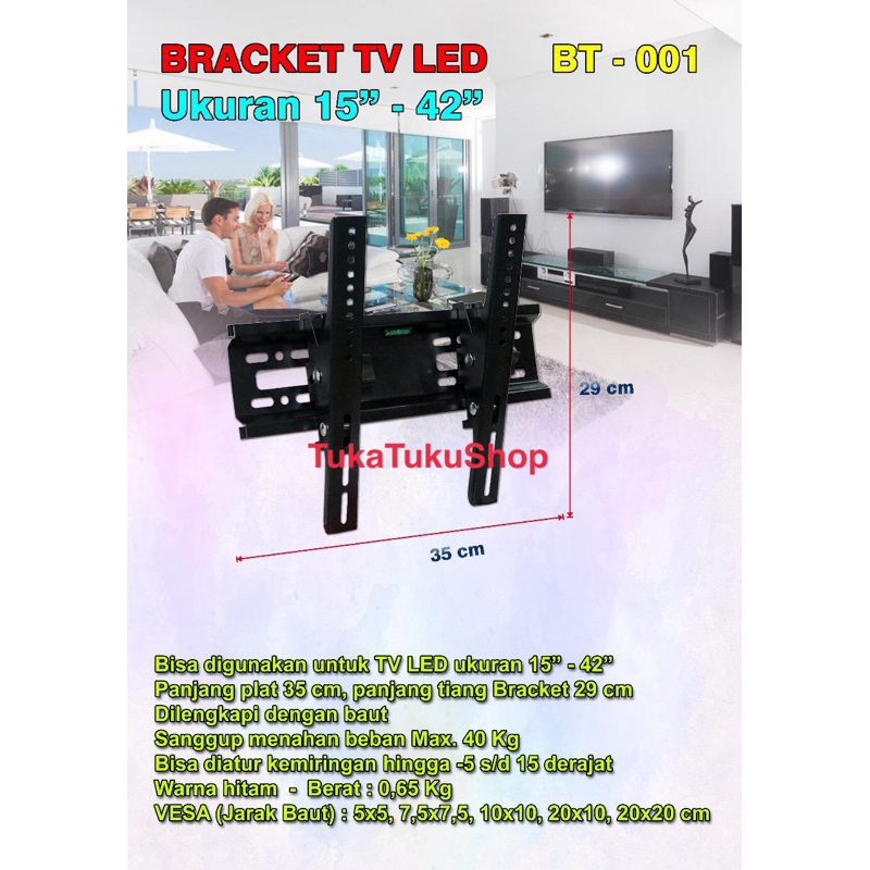 Bracket TV LED 14Inch-80Inch