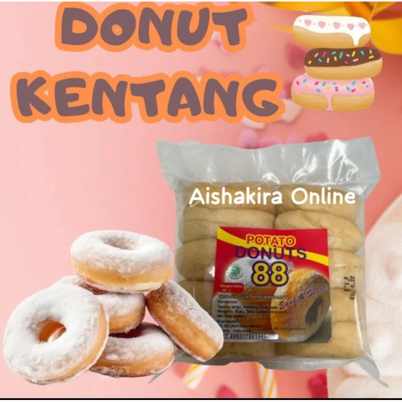 

Donut Kentang enak lembut lengkap dengan gula halus