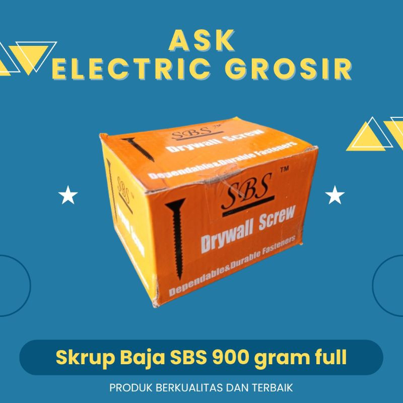 Sekrup Baja Hitam SBS Original 900 Gram Full/Sekrup Plafon/Sekrup Baja Hitam Fisser/Sekrup Paku
