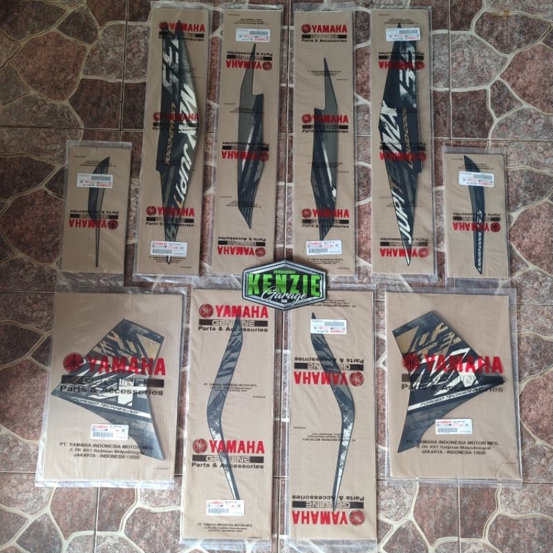 Stiker Striping Jupiter MX New 135 Hitam 2014 50C Original Yamaha