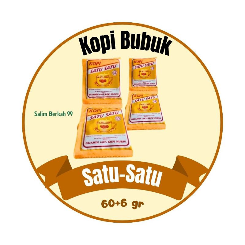 

[ Jual Ecer ] Kopi Bubuk Asli Satu Satu 60+6 gr (Kemasan Renceng)