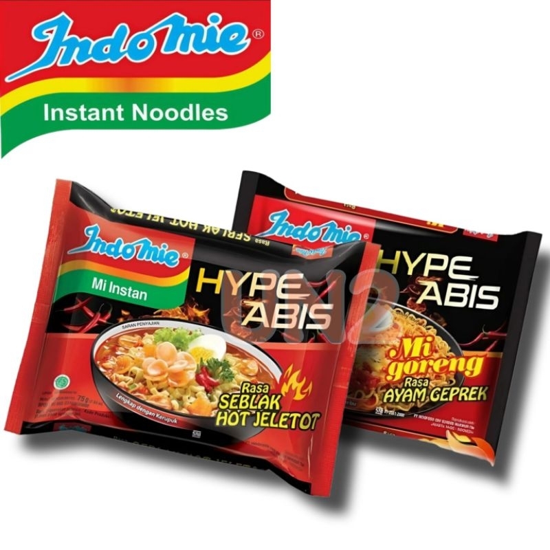 

Indomie hype abis varian rasa seblak hot jeletot dan ayam geprek
