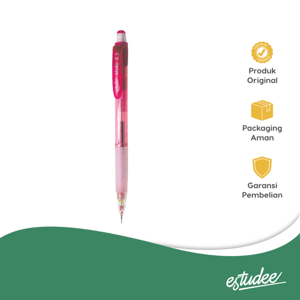 

ESTUDEE MOKU MECH.PENCIL AUTO SHAKE 0.5 PINK ES-MP851 (PENSIL MEKANIK)