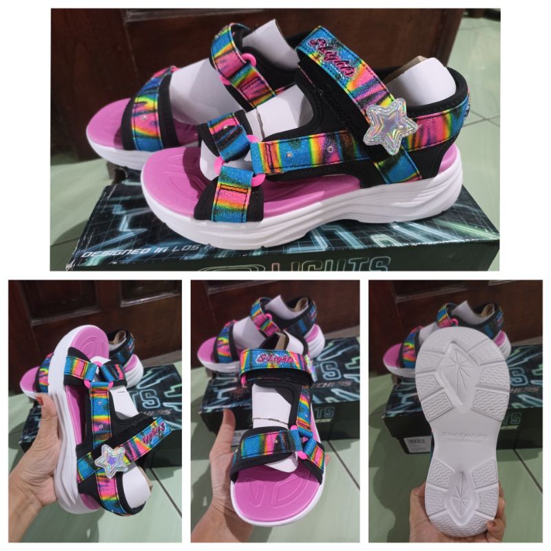 Sepatu Sandal Lampu Anak Perempuan Skechers Original