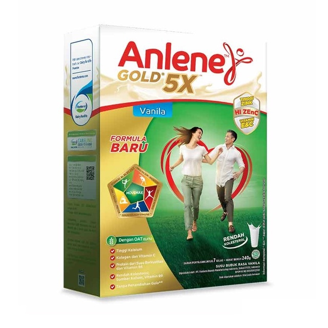 

ANLENE GOLD 5X 240G ORIGINAL COKLAT VANILLA SUSU BUBUK UNTUK DEWASA TINGGI KALSIUM DAN ZAT BESI