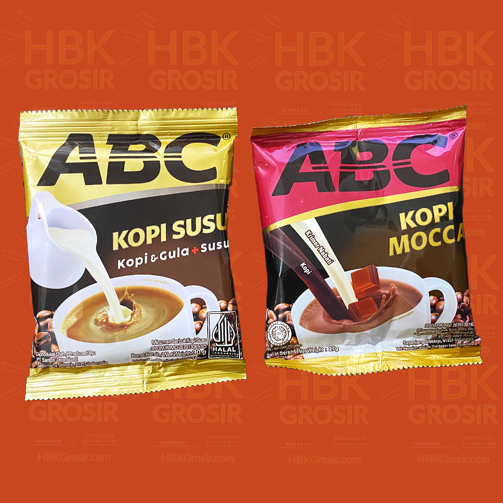 

Kopi ABC Susu dan Mocca Kemasan Saset 27GR-30GR