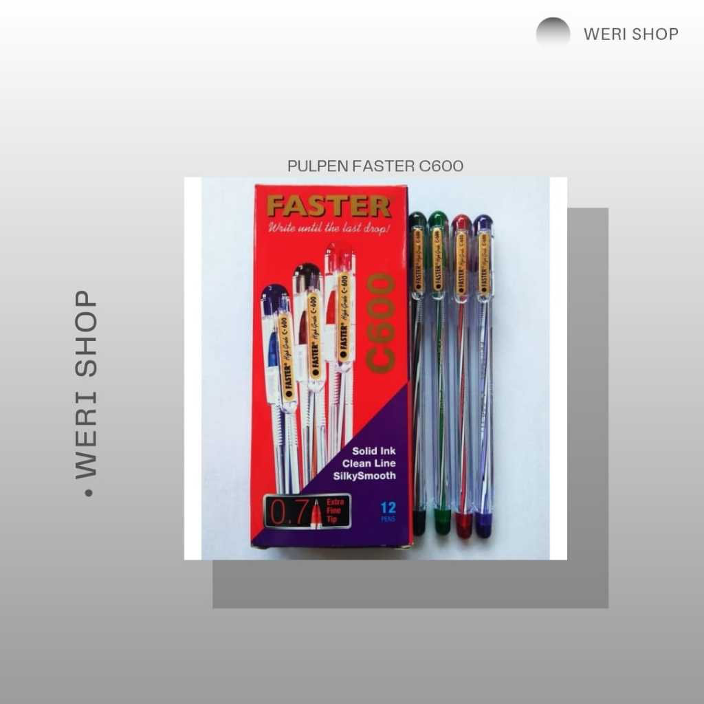 

PULPEN FASTER C600 / PULPEN TULIS BERKUALITAS (1 PAK ISI 12 PCS)