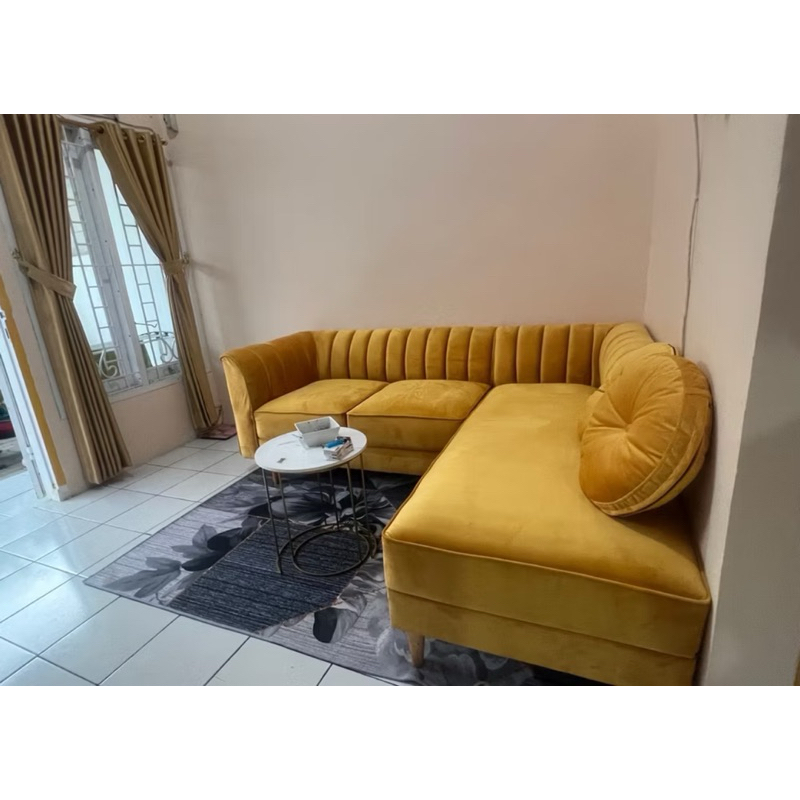 sofa L minimalis custom pekanbaru