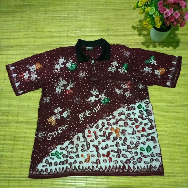 BAJU KAOS PRIA DEWASA BATIK MADURA KHUSUS UKURAN L