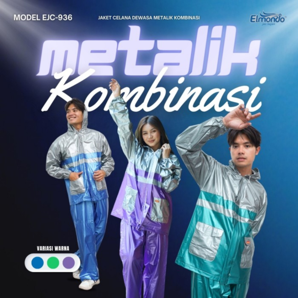 Jas Hujan Mantel Elmondo EJC 936 Metalik Kombinasi