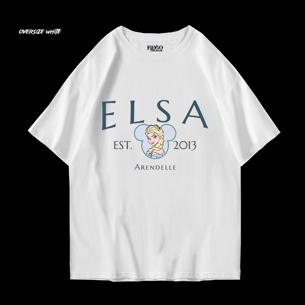 Fiego "ELSA" | Premium White Oversize T-Shirt | Oversize White TShirT