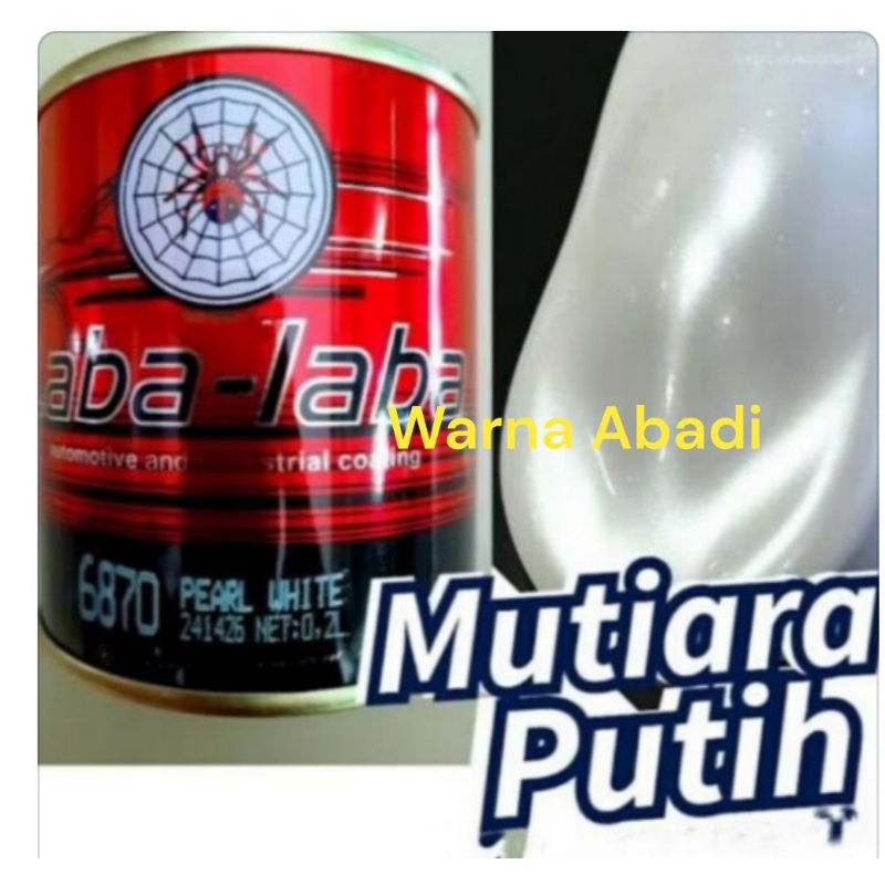 Cat Lembayung Putih Laba-laba 6870 Pearl White /Mutiara Putih