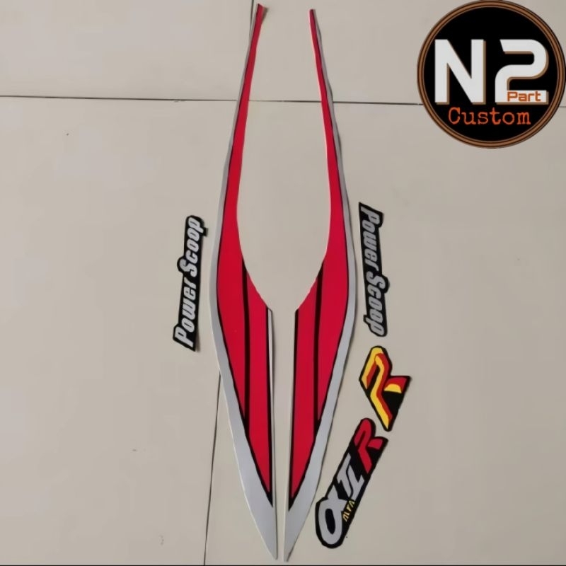 Striping Stiker Polet Sepeda Motor Yamaha ALFA 1992 Sticker List Body Alfa 92 Pancing Merah
