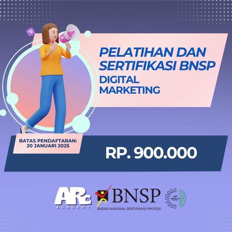 Pelatihan Sertifikasi BNSP Digital Marketing