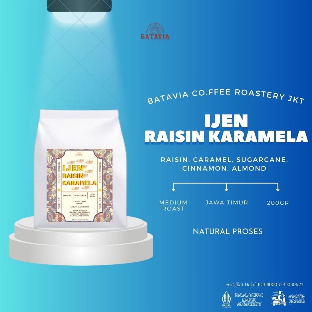 

Ijen Raisin Karamela Natural | Biji Kopi Single Origin Arabica