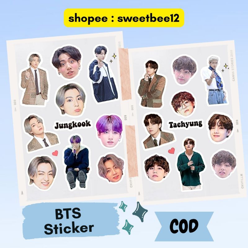 

Sticker BTS KPOP Cute Aesthetic A6 (Vol2)