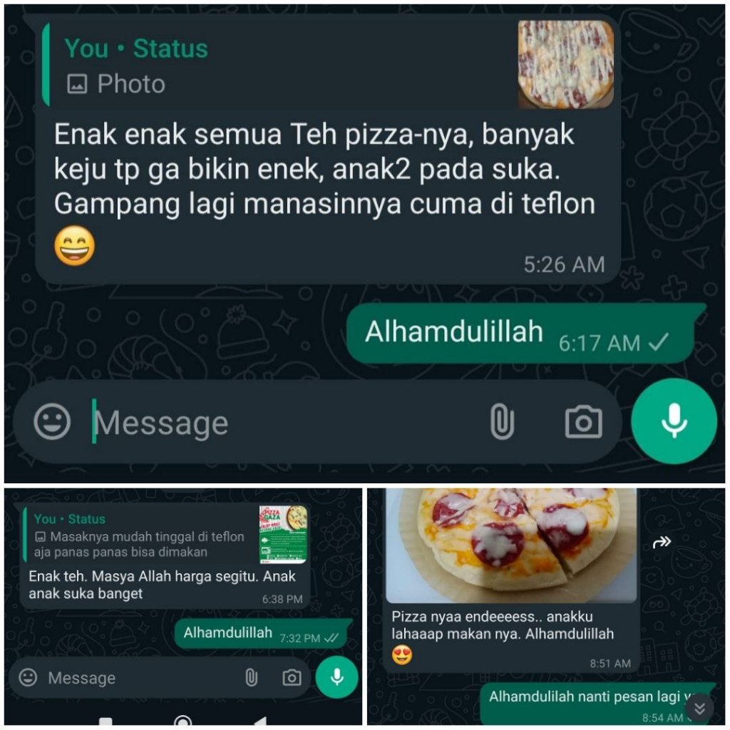 

RB PIZZAGAZA.ID Pizza Gaza Jakarta Timur All Varian Size Small 15 Cm Medium 20 Cm Setengah Matang