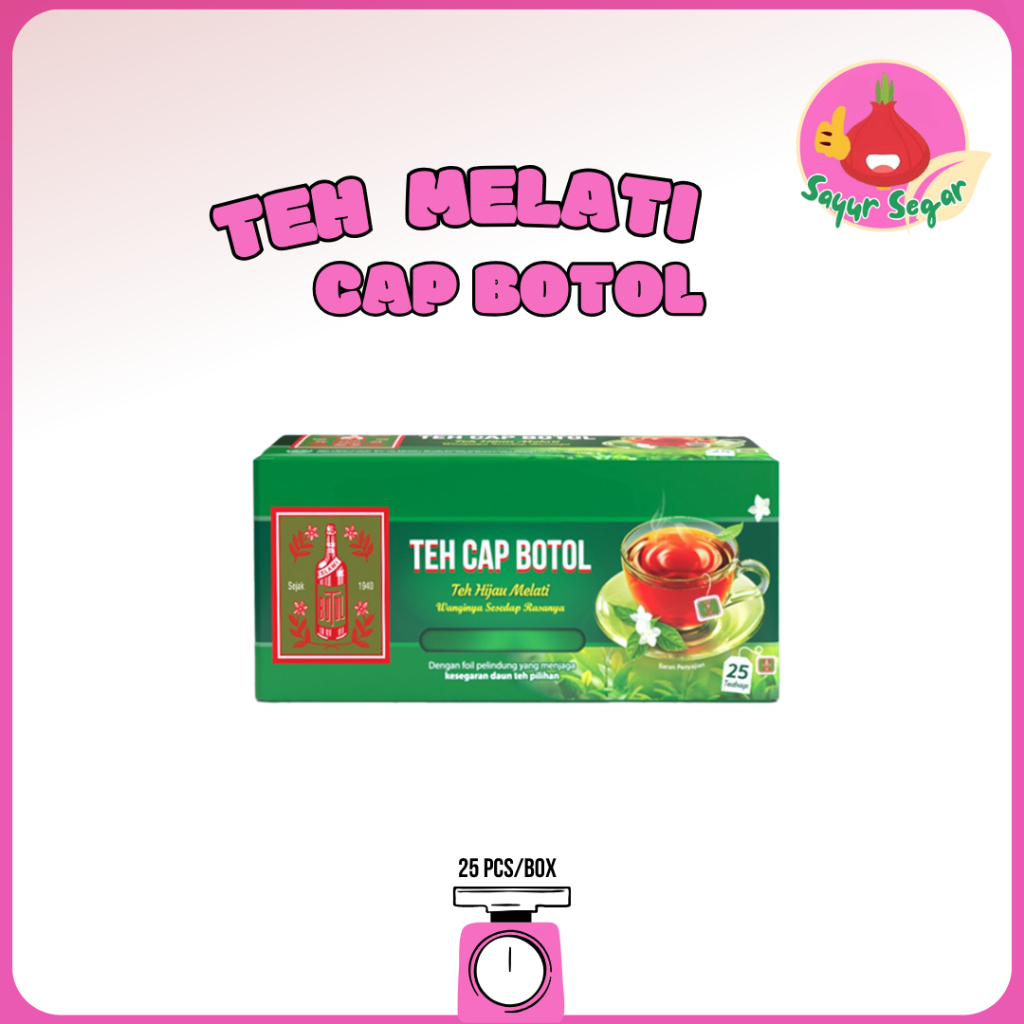 

Sayur Segar - Teh Hijau Melati Cap Botol isi 25 Tea Bags / Tea