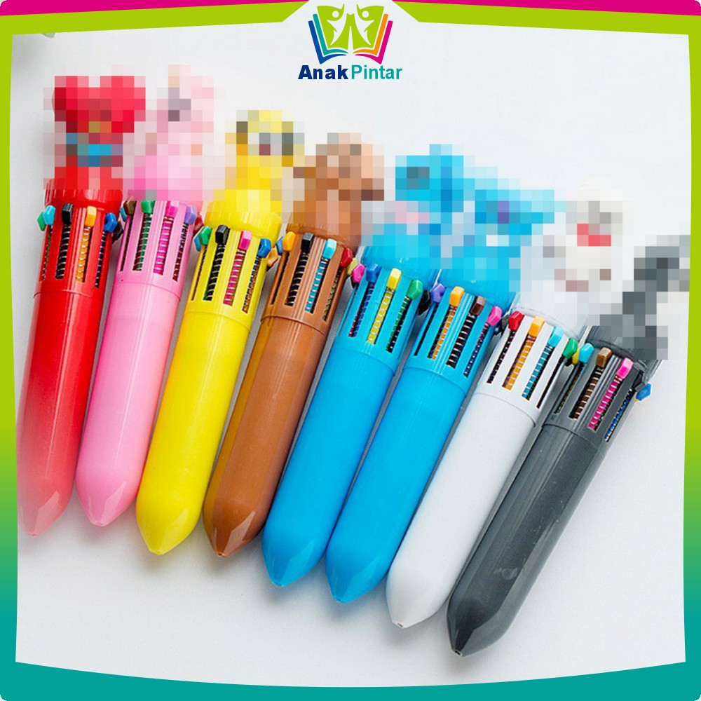 

Pulpen Kartun 10 Warna Pen Warna Warni Bolpoin Karakter Lucu Pena Karakter Rainbow Anak Pintar A13
