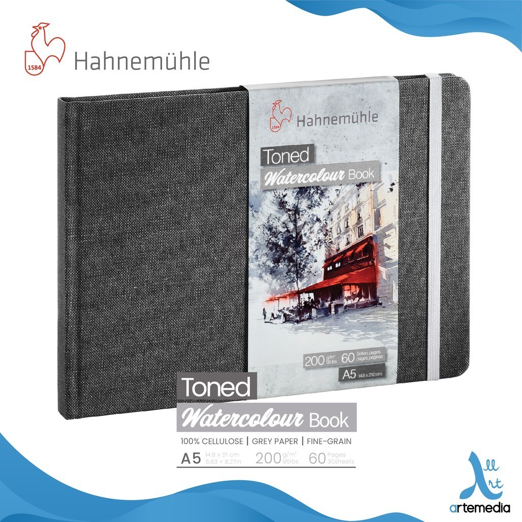 

Gramedia Surabaya - Hahnemuhle Watercolor Journal Grey Toned Paper Book A5 LANDSCAPE /10625171