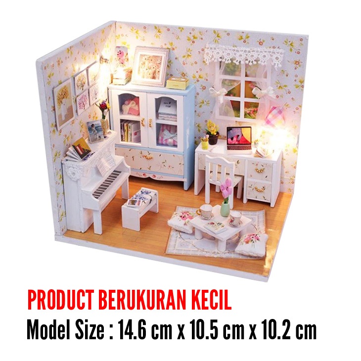 DIY Miniatur Rumah Furniture - Dollhouse Wooden Miniature - Miniatur Ruangan - M011