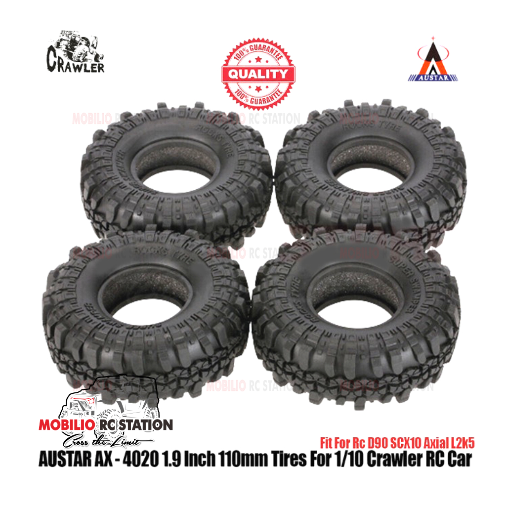 Ban Austar AX-4020 Tires 1.9" 4 Pcs for 1/10 RC Crawler Car Adventure