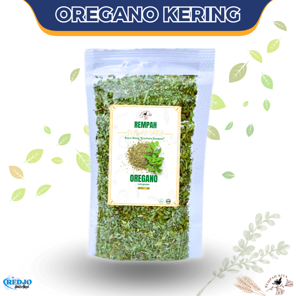 

100gr Daun Oregano Kering Rempah JSR Herbal Nusantara Lengkap Kemasan Ekonomis