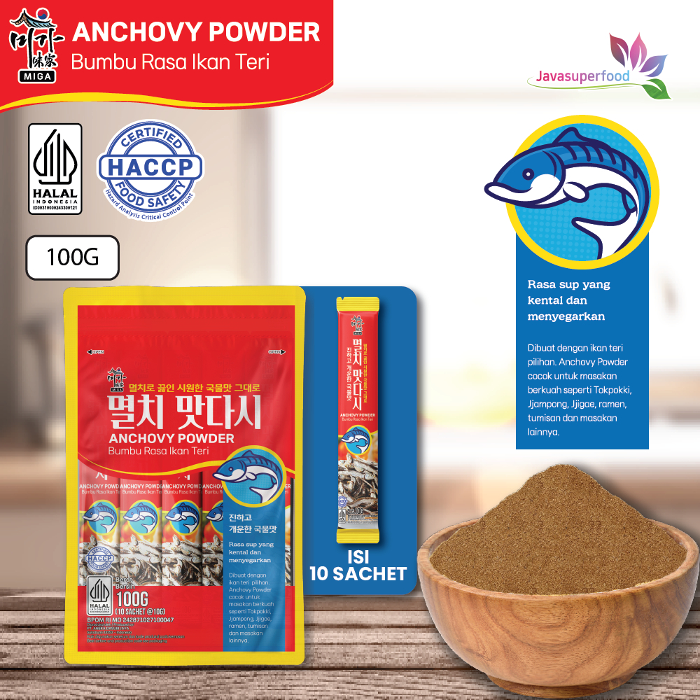 

[HALAL] DASHIDA ANCHOVY POWDER BUMBU RASA IKAN TERI 100G (ISI 10 SACHET) / SOUP STOCK ANCHOVY DASHIDA / BUBUK IKAN TERI / KALDU IKAN TERI / MYEOLCHI MATDASHI
