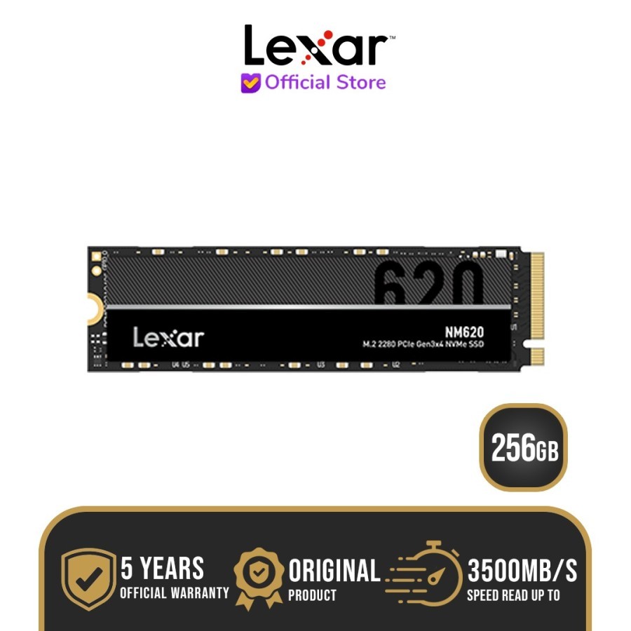 Lexar SSD NM620 M.2 2280 NVMe PCIe Gen 3.0 256GB - SSD 256 GB
