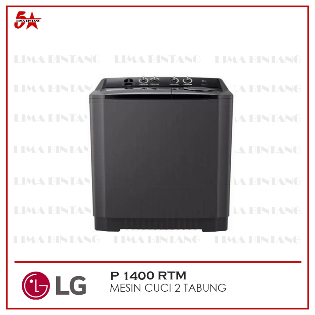 LG MESIN CUCI 2 TABUNG 14 KG P-1400RTM / P1400 RTM