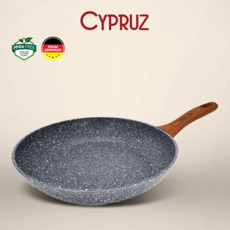 Cypruz Grey Marble Series Fry Pan 20cm 22cm 24cm 26cm