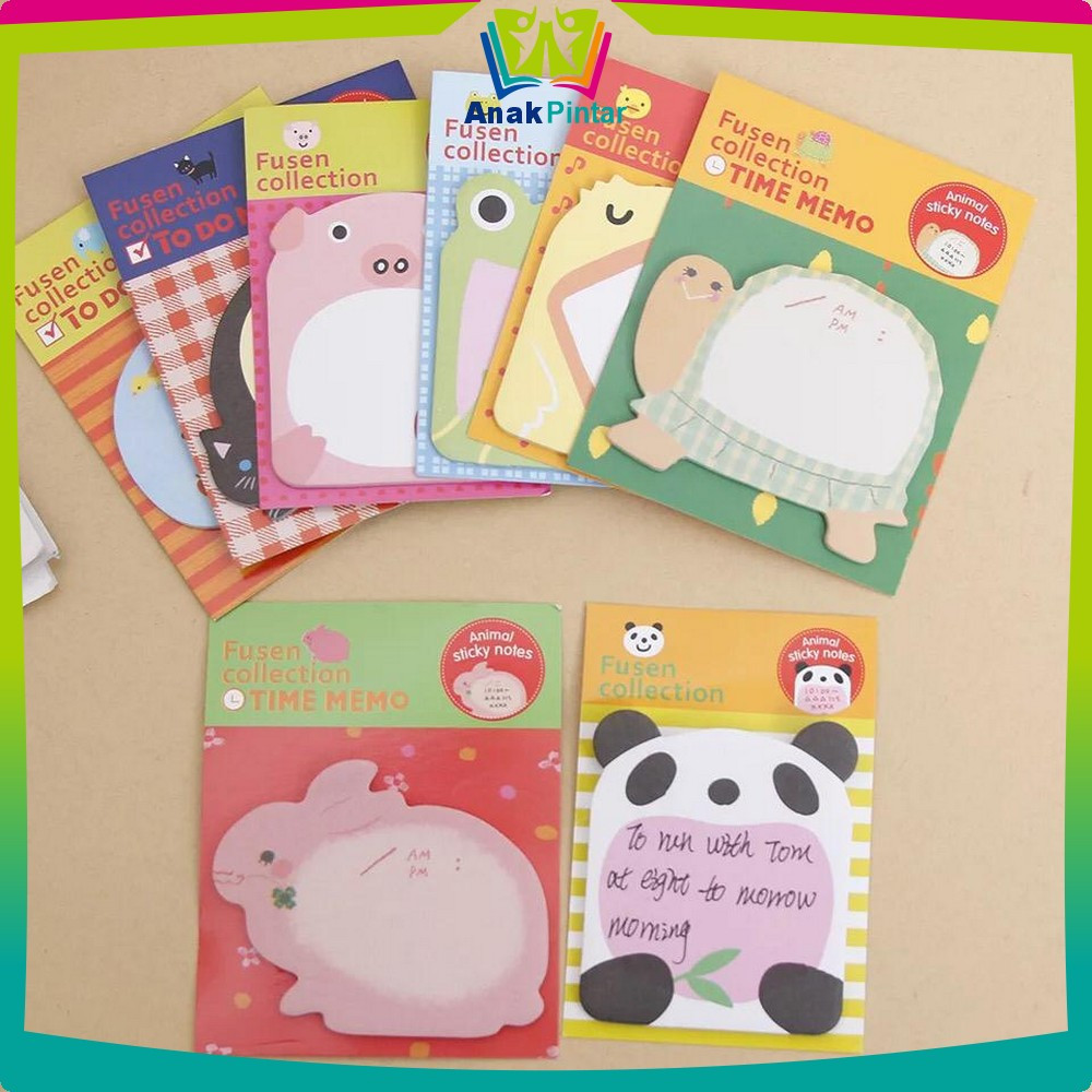 

Catatan Memo Note Karakter Animal Lucu Unik Sticky Notes Motif Binatang Tempelan Kertas Anak Pintar A3