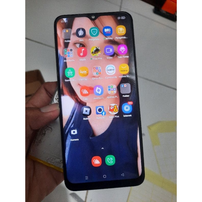 lcd realme c15 ori copotan